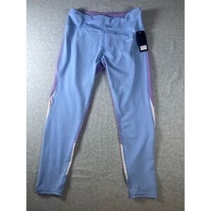 Kimberly‎ Athletic Leggings Blue Purple Color Block Activewear Size L